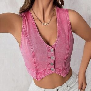 Pink Jean top